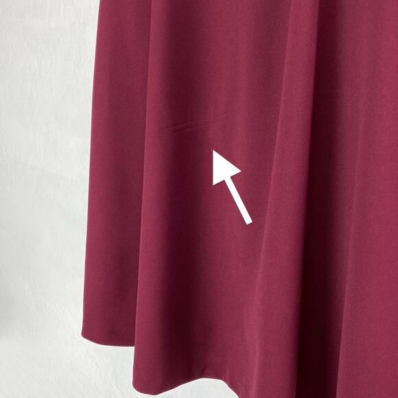 Dress The Population Camden Mermaid Hem Evening Gown – Burgundy, XL - Picture 10 of 12